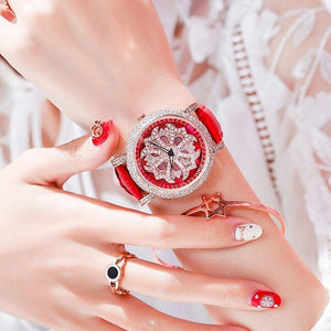 2019 new luxury crystal rose gold women watches