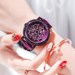 2019 new luxury crystal rose gold women watches